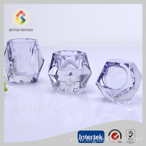 Colored Diamond Tea Light Candle Holder